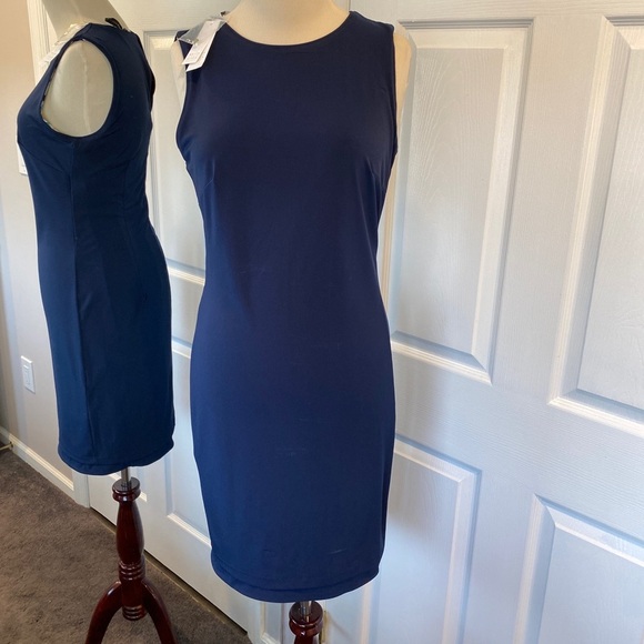 White House Black Market Officer Blue Aquifer Reversible Sheath S - Picture 4 of 8